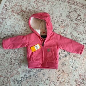 New Carhartt Canvas Hood Jacket Pink